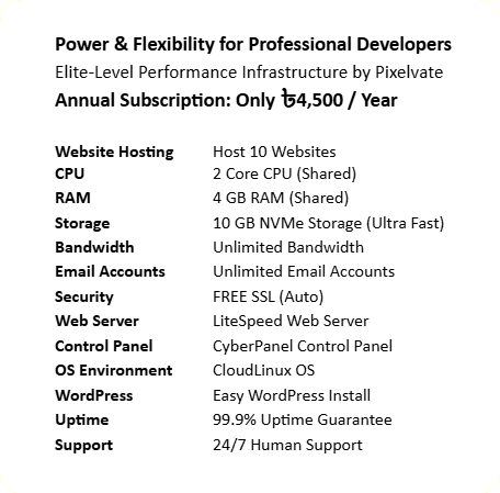 Developer Plan